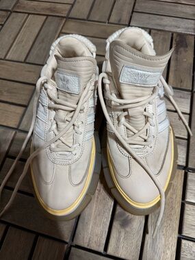 IVY PARK Cream and Yellow-Trim Chunky Lace-Up Sneakers